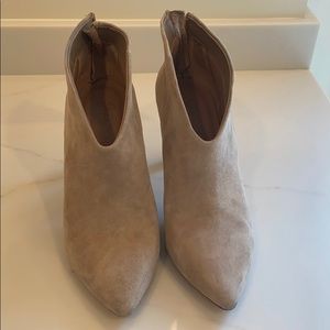 Suede heel booties